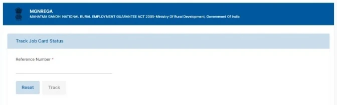 Check status nrega Reference Number